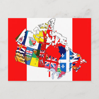 Postale Carte du drapeau canadien