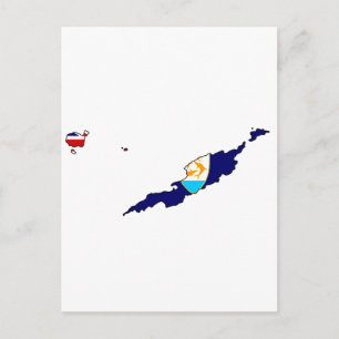 Postale Carte du drapeau d'Anguilla