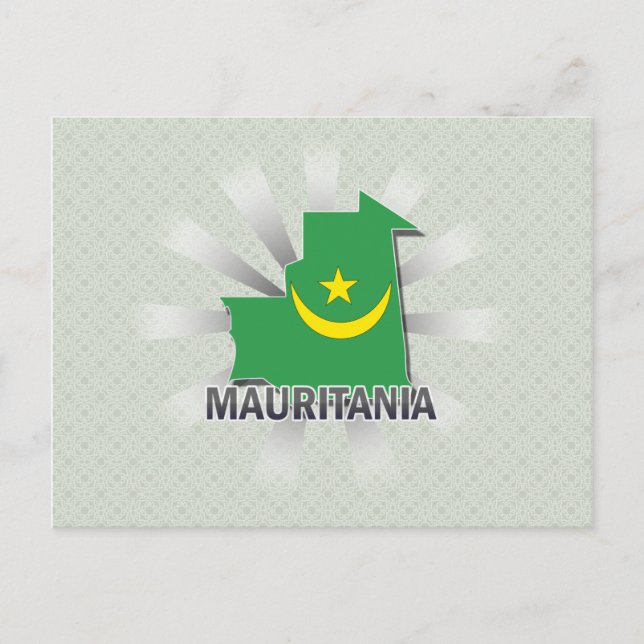 Postale Carte du drapeau de la Mauritanie 2.0 (Devant)