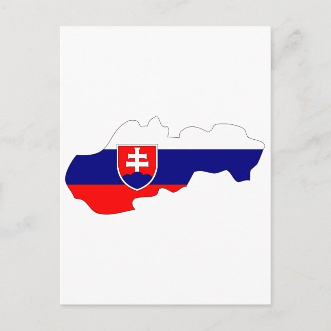 Postale Carte du drapeau de la Slovaquie (Devant)