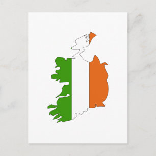 Postale Carte du drapeau de l'Irlande