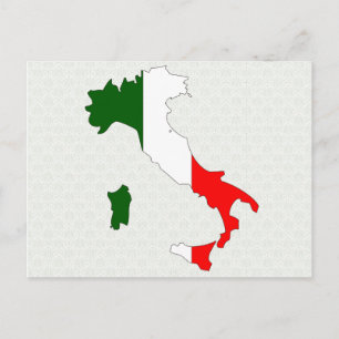 Postale Carte du drapeau de l'Italie taille réelle