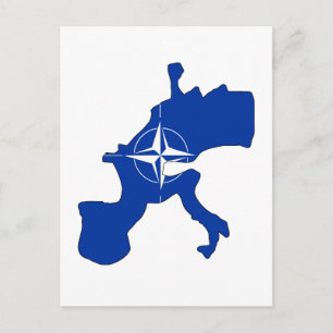 Postale Carte du drapeau de l'OTAN