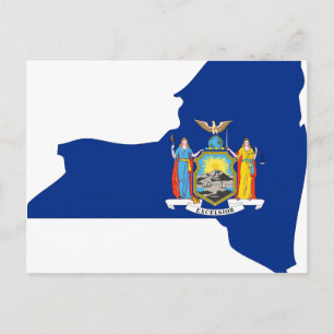 Postale Carte du drapeau de New York