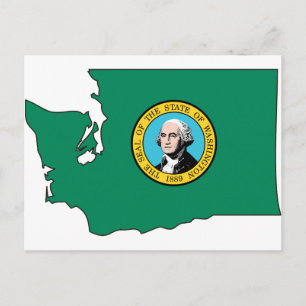 Postale Carte du drapeau de Washington
