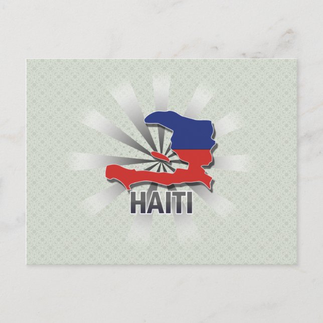 Postale Carte du drapeau d'Haïti 2.0 (Devant)