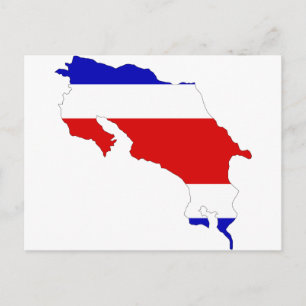 Postale Carte du drapeau du Costa Rica