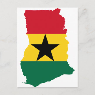 Postale Carte du drapeau du Ghana