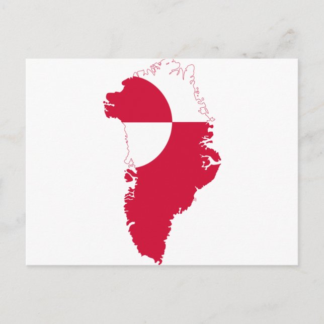 Postale Carte du drapeau du Groenland GL (Devant)