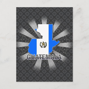 Postale Carte du drapeau du Guatemala 2.0
