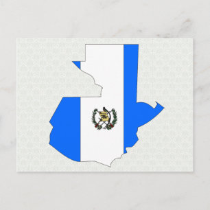 Postale Carte du drapeau du Guatemala pleine taille