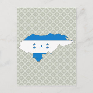 Postale Carte du drapeau du Honduras pleine taille