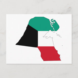 Postale Carte du drapeau du Koweït
