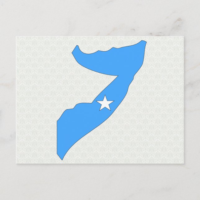 Postale Carte du drapeau somalien grandeur nature (Devant)
