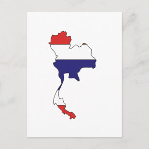 Postale Carte du drapeau thaïlandais