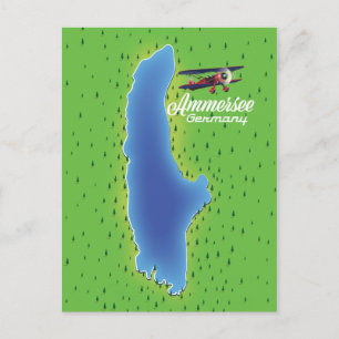 Postale Carte du lac Ammersee Allemagne