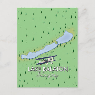 Postale Carte du lac Balaton en Hongrie