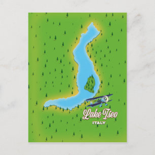 Postale Carte du lac d'Iseo Italie
