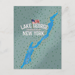 Postale Carte du lac George New York