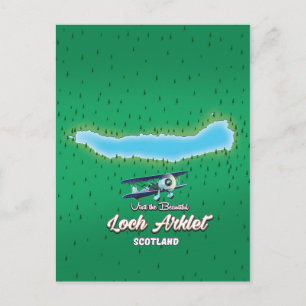 Postale carte du loch Arklet Écosse carte vintage
