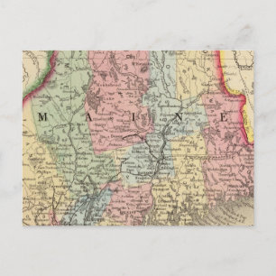 Postale Carte du Maine par Mitchell