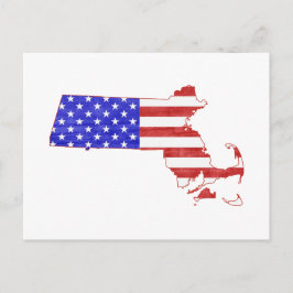 Postale Carte du Massachusetts Drapeau Patriotique América