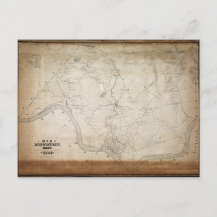Postale Carte du Massachusetts Methuen en 1846