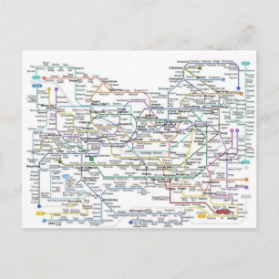 Postale Carte du métro de Séoul