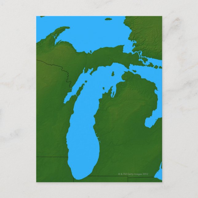 Postale Carte du Michigan 3 (Devant)