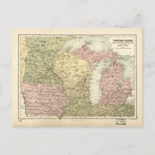 Postale Carte du MidWest américain (1873)
