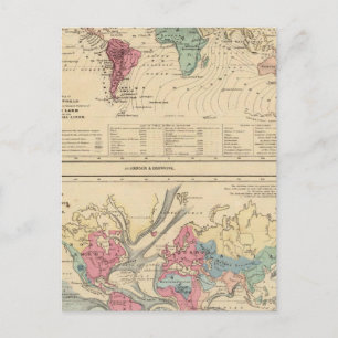 Postale Carte du monde