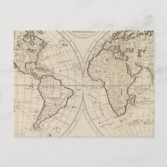 Postale Carte du monde 2 (Devant)