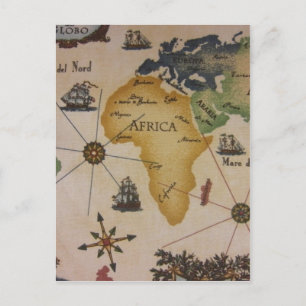 Postale Carte du monde - Afrique