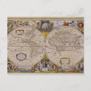 Postale Carte du monde antique 2