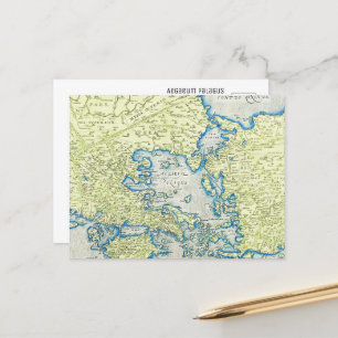 Postale Carte du monde antique Aegaeum Pelagus