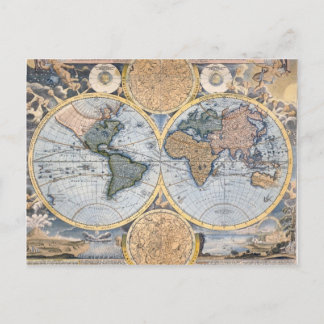 Postale Carte du monde antique cool