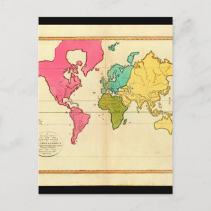 Postale Carte du monde fatigué 8_Cartes de l'Antiquité