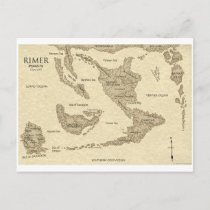 Postale Carte du Monde Rimarien 2009