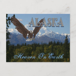 Postale Carte du mont McKinley du parc national de l'Alask