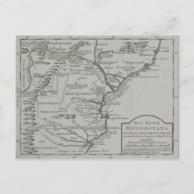 Postale Carte du Mozambique, Afrique (Devant)