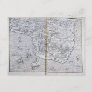 Postale Carte du nord-est du Brésil