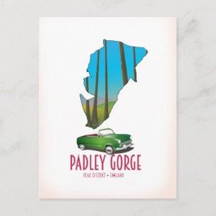 Postale Carte du Padley Gorge peak district Angleterre