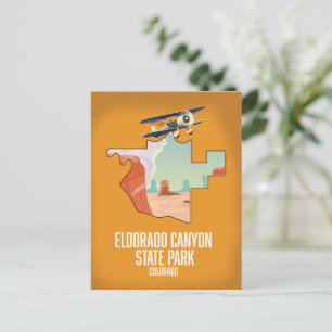 Postale carte du parc d'État d'Eldorado Canyon