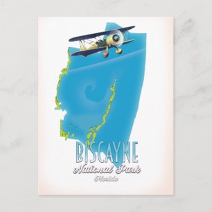 Postale carte du parc national de Biscayne en Floride