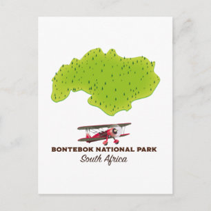 Postale Carte du parc national de Bontebok en Afrique du S