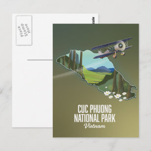 Postale Carte du parc national de Cuc Phuong Vietnam