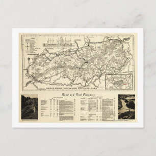 Postale Carte du parc national des Great Smoky Mountains