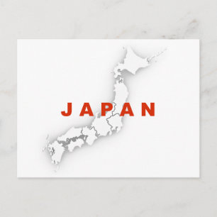 Postale Carte du plan du Japon