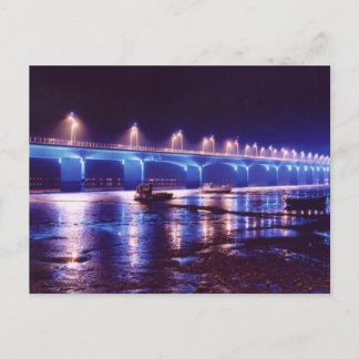 Postale carte du pont de l'île d'Oléron charente