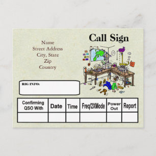 Postale Carte du radio-amateur d'explosion de Shack de